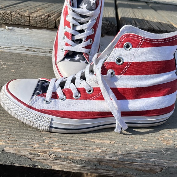 Converse American Flag High-Top Sneakers - Picture 2 of 7